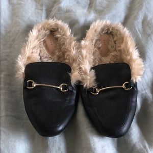 a new day Rebe Faux Fur Mules
